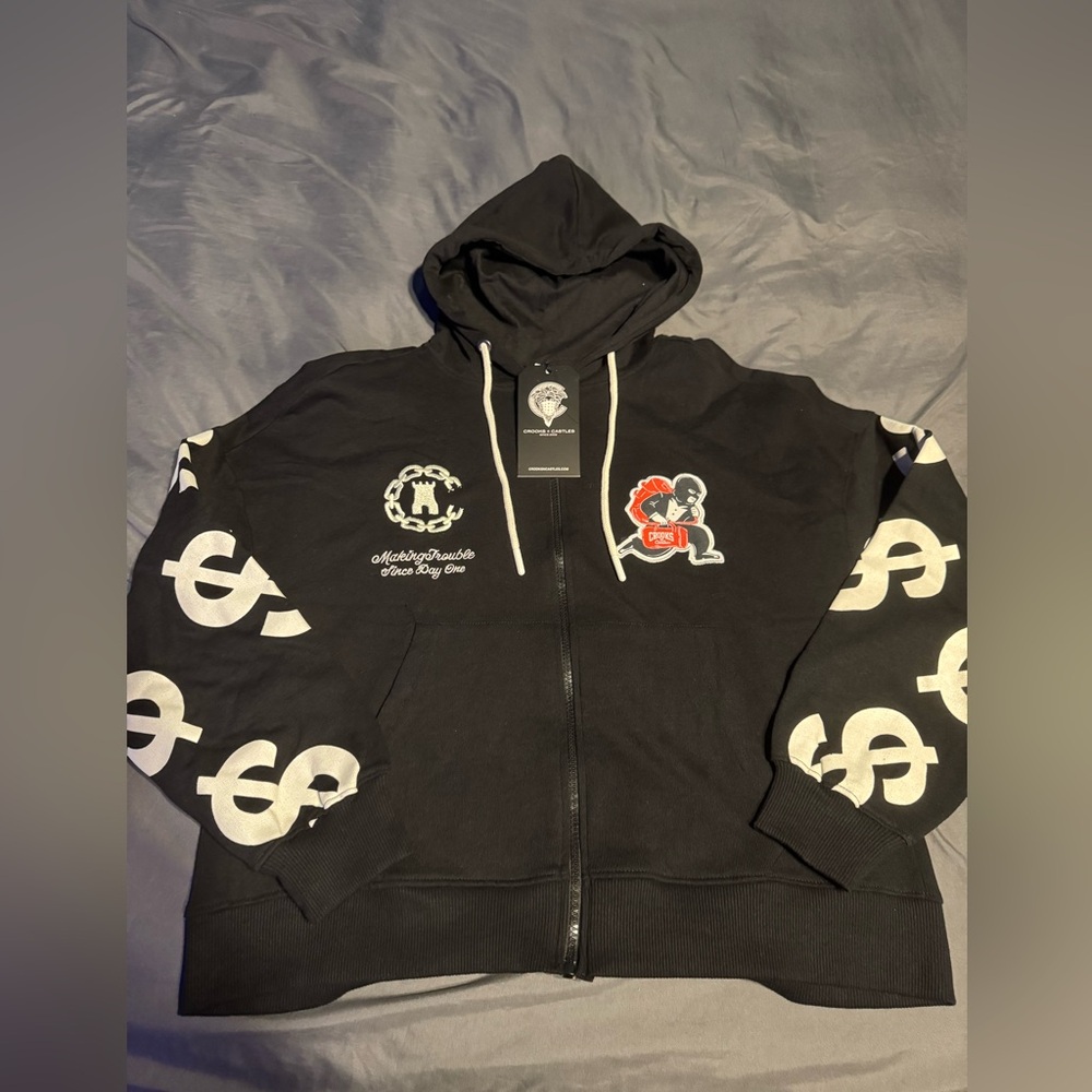 Crooks and castles zipper hoodie